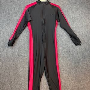 WAY Black Pink Full Zip Jumpsuit One Piece Activewear S